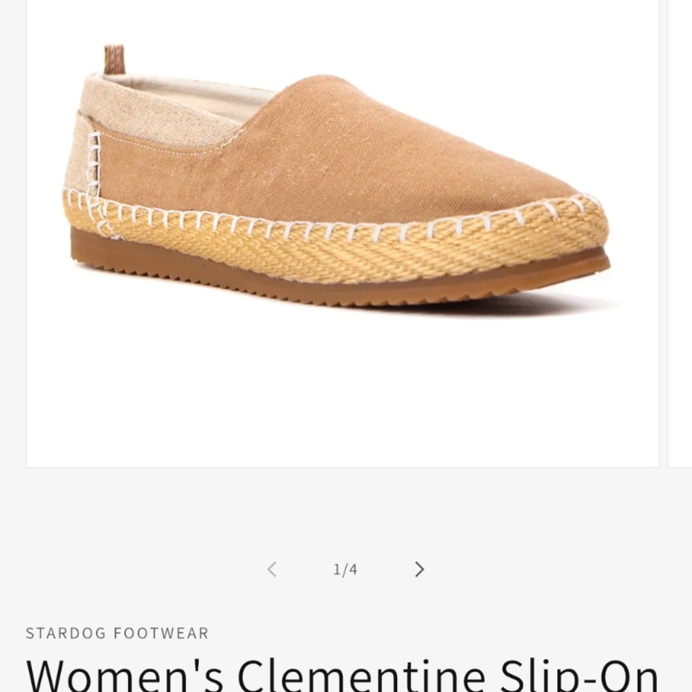 Women's Tan Espadrille Slip-Ons